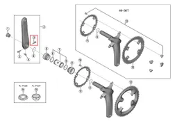 Klämskruv Shimano inkl Bricka (M6x19mm) FC-R8000