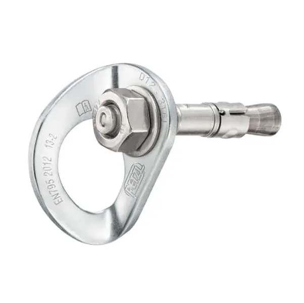Petzl Coeur Bolt Steel – Bohrhaken-Set (20 Stück) Für Klettern, Mit Lasche & Mutter, Scherfestigkeit 23 KN