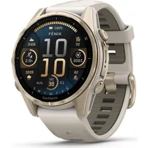 Garmin Träningsklocka Fenix® 8 Amoled Sapphire 43 gold/grey