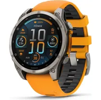 Garmin Träningsklocka Fenix® 8 Amoled Sapphire 47 grey/orange