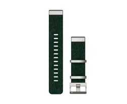 Armband Garmin Quickfit 22 Tyg Tallgrön