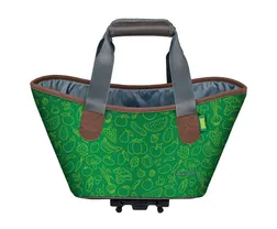 Pakethållarväska Racktime Agnetha 15 L grön/gul