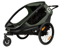 Cykelvagn Hamax Outback Twin 2 barn Grön/Svart