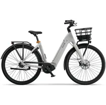 Elcykel Ecoride Ambassador 4 Mittmotor Remdrift Fotbroms White