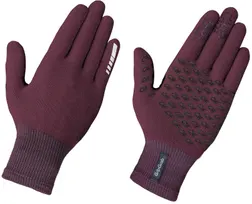 Handskar GripGrab Primavera Merino II mörkröd