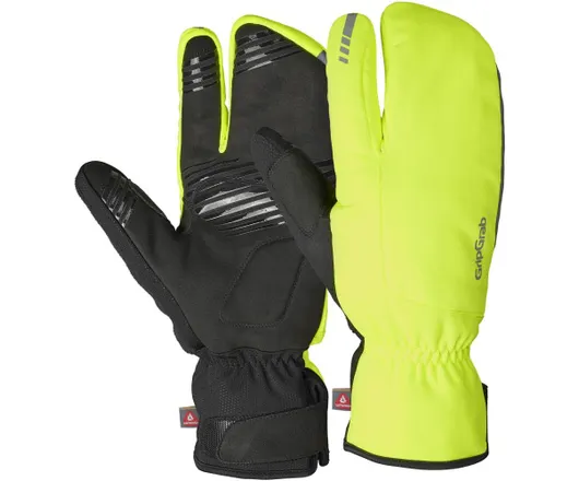 GripGrab Nordic 2 Lobster Vindtäta Vinterhandskar Yellow Hi-Vis 