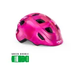 Cykelhjälm Barn MET Hooray Grönt Spänne pink hearts