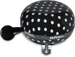 Soittokello Basil Polkadot Big Bell musta/valkoinen