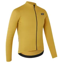 GripGrab EXPLR Merinotech långärmad flossad cykeltröja Mustard Yellow