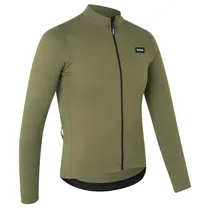 GripGrab EXPLR Merinotech långärmad flossad cykeltröja Olive Green