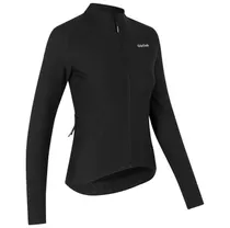 GripGrab PACR långärmad flossad cykeltröja dam Black 