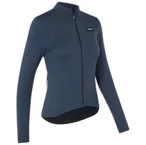 GripGrab EXPLR Merinotech långärmad flossad cykeltröja dam Navy Blue 