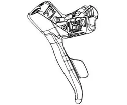 Vaihde-/Jarrukahva SRAM Oikea/Taka Red Etap AXS DISC 12-vaihteinen