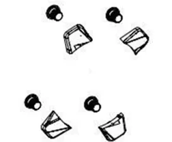 Drevbultar SRAM 4-arm (4 holes) Svart