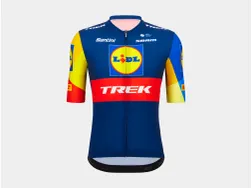 Pyöräilypaita Santini Lidl-Trek Ws Team Replica Naisten blue/yellow