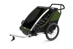 Pyöräkärry Thule Chariot Cab 2 (kahdelle lapselle) vihreä