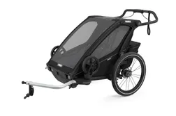 Pyöräkärry Thule Chariot Sport 2 (kahdelle lapselle) musta