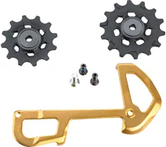 Rulltrissor med keramiska lager + inre bakv&auml;xelkorg SRAM XX1 Eagle 12 v&auml;xlar guld