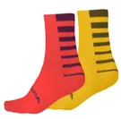 Strumpor Endura Coolmax Stripe Socks Twin Pack Röd
