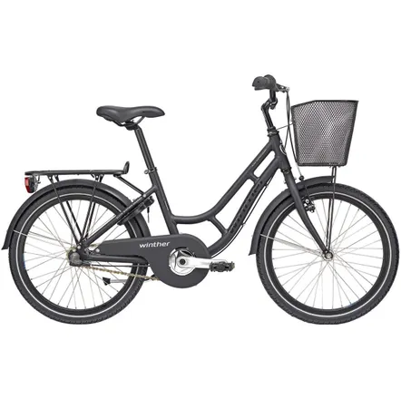 Barncykel Black Winther Granny 3-växlad svart 20