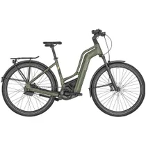 Elcykel Bergamont Dam E-Horizon Premium Pro Belt Amsterdam shiny khaki green