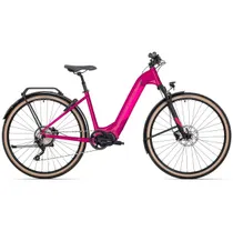 Elcykel Crosshybrid Rock Machine Crossride INT e500 Lady Touring Lila/Rosa