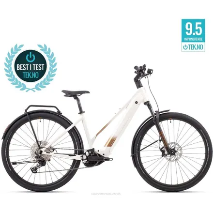 Elcykel Superior Hybrid EXR 6090 BL Touring gloss white copper