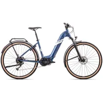 Elcykel Hybrid Rock Machine Crossride e400 Touring Blå/Silver