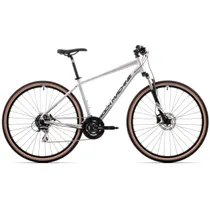 Hybridcykel Rock Machine Crossride 300 Silver/Svart/Grå