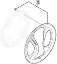 Kedjeskydd Shimano Acera FC-M361 inkl. skruv 104 mm 42T