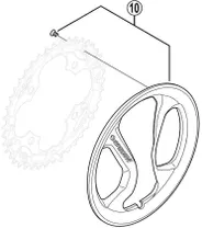Ketjusuoja Shimano Acera Fc-M361 Sis. Ruuvi 104mm 42T