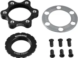 Adapter Shimano IS 6 bultars bromsskiva till centerlock nav svart