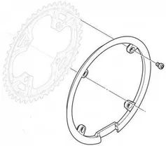 Kedjeskydd Shimano FC-M430 inkl. Skruv 104 mm 44T