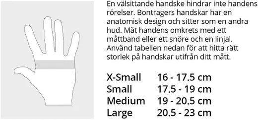 Storleksguide Bontrager handskar