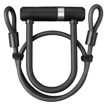 Bygellås AXA Newton Pro UL + Cable 100/10 U-lock 140mm SSF-Godkänt Svart