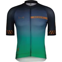 Pyöräilypaita Miesten Scott RC Pro SS Dark Blue/Bread Brown