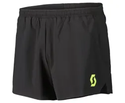 Scott Juoksuhousut Rc Run Split Shorts Black/Yellow Miesten