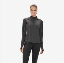 Endurance Löpartröja Canna V2 Perf. Midlayer dam Black Melange