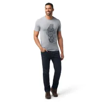 Smartwool Löpartröja Always Explore Short Sleeve Graphic Tee Slim Fit herr Light Gray Heather