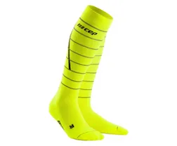 CEP Juoksusukat Reflective Compression Socks Naisten Neon Yellow