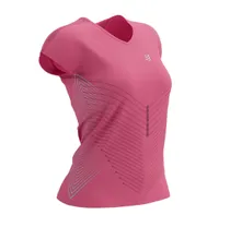 Compressport L&ouml;partr&ouml;ja Performance SS T-Shirt dam Hot Pink/Aqua