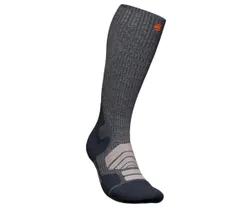 Bauerfeind Löparstrumpor Outdoor Merino Compression Socks High Cut Lava Grey unisex