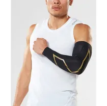 2XU Force Compression Arm Guards Unisex Black/Gold 