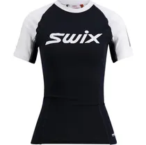 Löpartröja Swix Roadline Racex SS Dam Black/Bright White