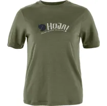 Py&ouml;r&auml;ilypaita Fj&auml;llr&auml;ven Hoja Wool T-shirt W Laurel Green