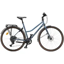 Hybridcykel Skeppshult Suverän Stad Dam 10-Vxl Blå Stål