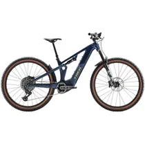 El MTB Trek Powerfly FS+ 8 Gen 4 Matte/Gloss Mulsanne Blue