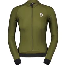 Py&ouml;r&auml;ilypaita Naisten Scott RC Pro Warm LS Fir Green/Cloud Pink