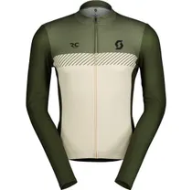 Pyöräilypaita Miesten Scott RC Team LS Hay Green/Cotton White