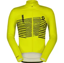 Pyöräilypaita Miesten Scott RC Team Warm Graphics LS Sulphur Yellow